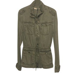 Max Jeans Olive Green Utility Drawstring Jacket
